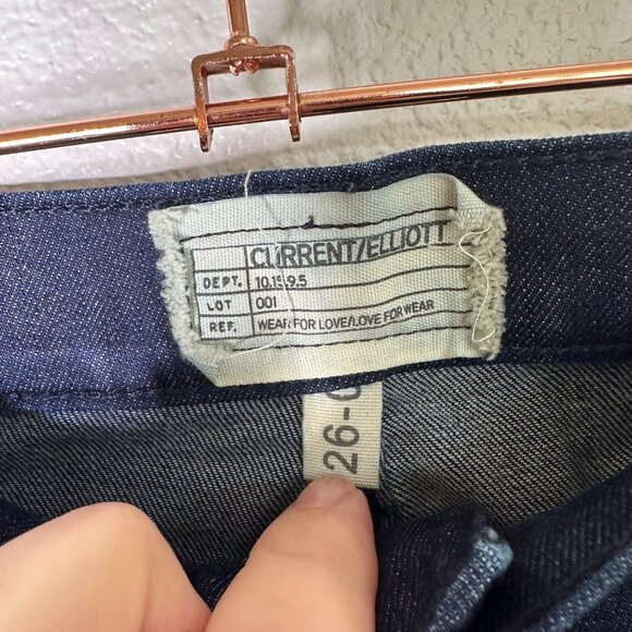 Current/Elliott The Silverlake Zip in D'argent Zip Skinny Jeans Size 26 Low Rise - Picture 9 of 13